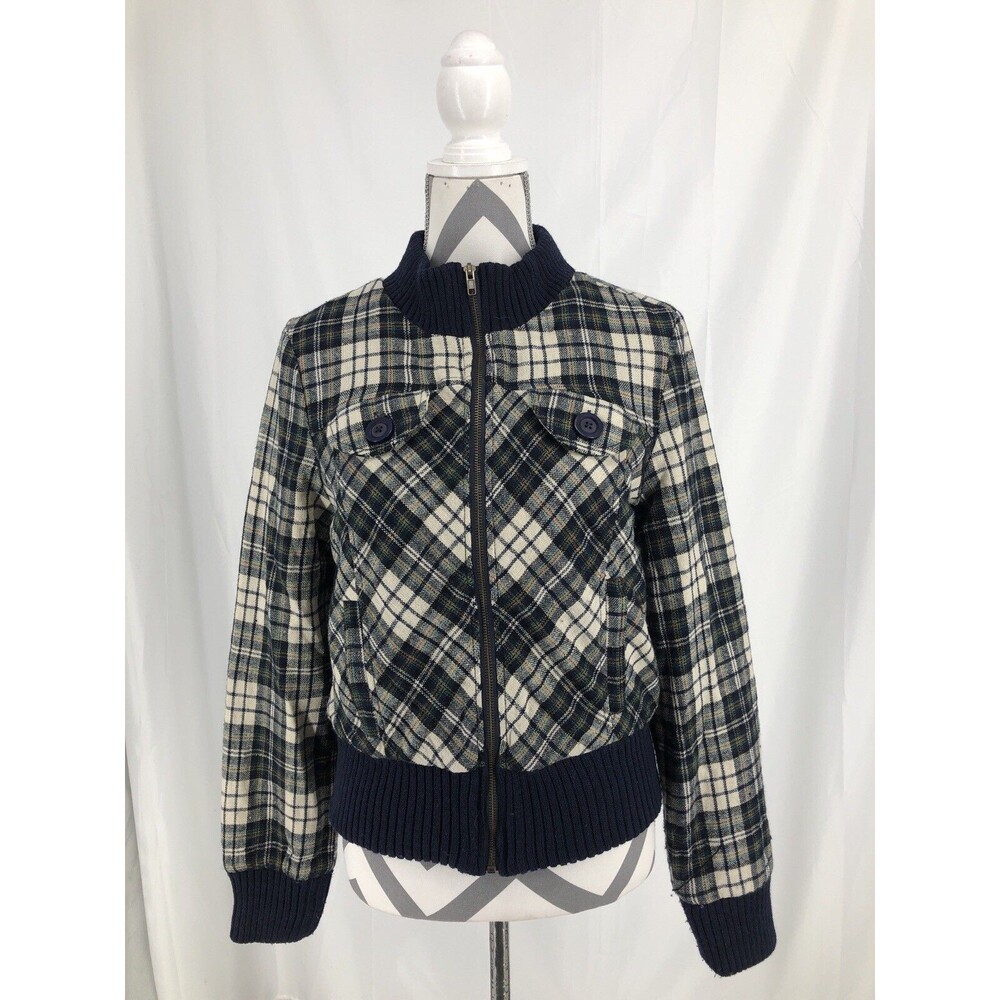 WOMENS BETTER BE Tweed BOMBER JACKET SZ Large